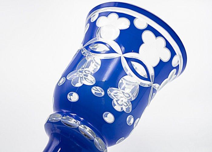 Antique Bohemian Multilayer-Faceted Crystal Glass Vase 1900, Antiek en Kunst, Antiek | Glaswerk en Kristal