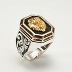 Zonder minimumprijs - Ring Zilver - Lion Ring, Handtassen en Accessoires, Ringen, Nieuw