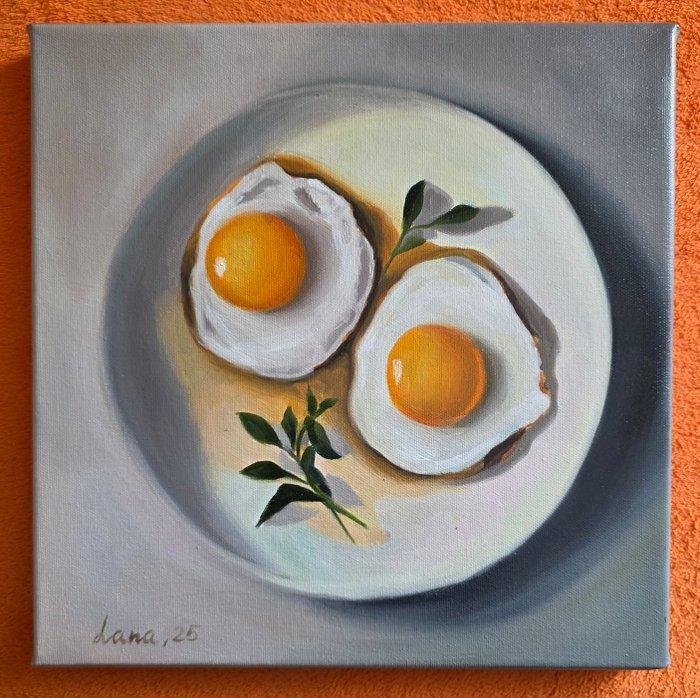 Svitlana Brazhnykova (XX-XXI) - Scrambled eggs, Antiek en Kunst, Kunst | Schilderijen | Klassiek