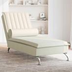 vidaXL Massage chaise longue met bolster fluweel roze, Huis en Inrichting, Verzenden, Nieuw