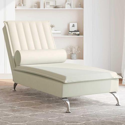 vidaXL Massage chaise longue met bolster fluweel roze, Huis en Inrichting, Zetels | Zetels en Chaises Longues, Nieuw, Verzenden