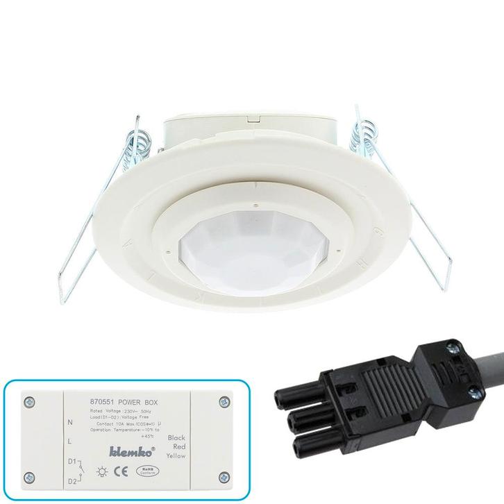 Klemko PIR Bewegingsschakelaar (Compleet) - 870942, Doe-het-zelf en Bouw, Bouwverlichting, Verzenden