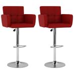 vidaXL Tabourets de bar lot de 2 rouge bordeaux, Verzenden