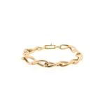 8 Krt. Gourmet schakel armband | 18 cm (roségouden armband), Handtassen en Accessoires, Antieke sieraden, Ophalen of Verzenden