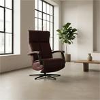 Leren elektrisch relaxfauteuil Pure - Toledo Bordeaux, Maison & Meubles, Ophalen of Verzenden