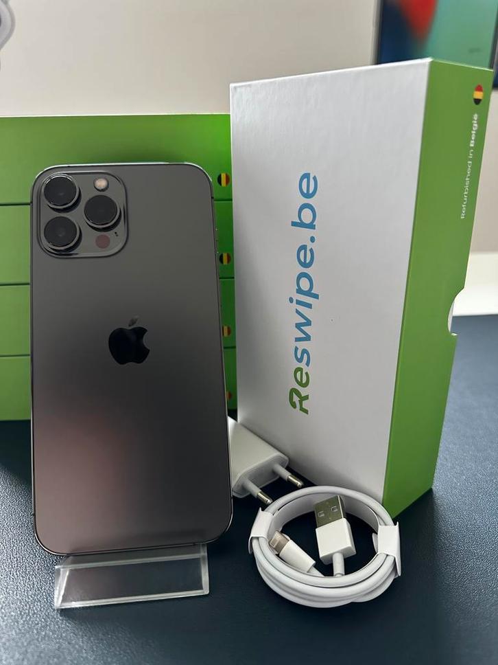 iPhone 13 PRO MAX Zwart Perfect 128GB 256GB +3 jaar garantie, Telecommunicatie, Mobiele telefoons | Apple iPhone, Zonder abonnement