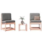 vidaXL 3-delige Loungeset massief douglashout, Tuin en Terras, Verzenden, Nieuw