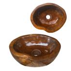 Lendo Online Waskom Ovaal 30x25x12 cm Teakhout Bruin, Doe-het-zelf en Bouw, Verzenden, Nieuw