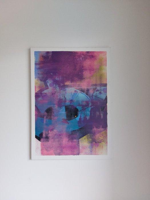 DUO (1981) - Purple D, Antiek en Kunst, Kunst | Schilderijen | Modern