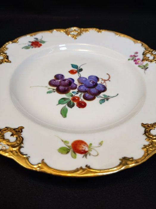 Meissen - Bord - Ø 18,4 cm Prunkteller/Dessertteller Beeren, Antiquités & Art, Antiquités | Meubles | Tables