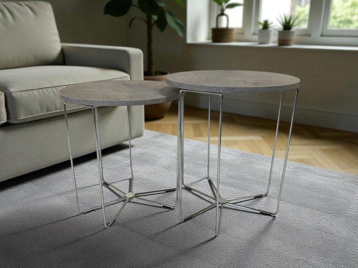 Maconi - Bijzettafel (2) - Silver - metallo cromato/laminato, Antiek en Kunst, Kunst | Designobjecten