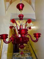 AV Mazzega - Lustre - Murano - rouge cardinal