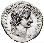 Romeinse Rijk. Tiberius (14-37 n.Chr.). Denarius Lugdunum, Timbres & Monnaies, Monnaies | Europe | Monnaies non-euro