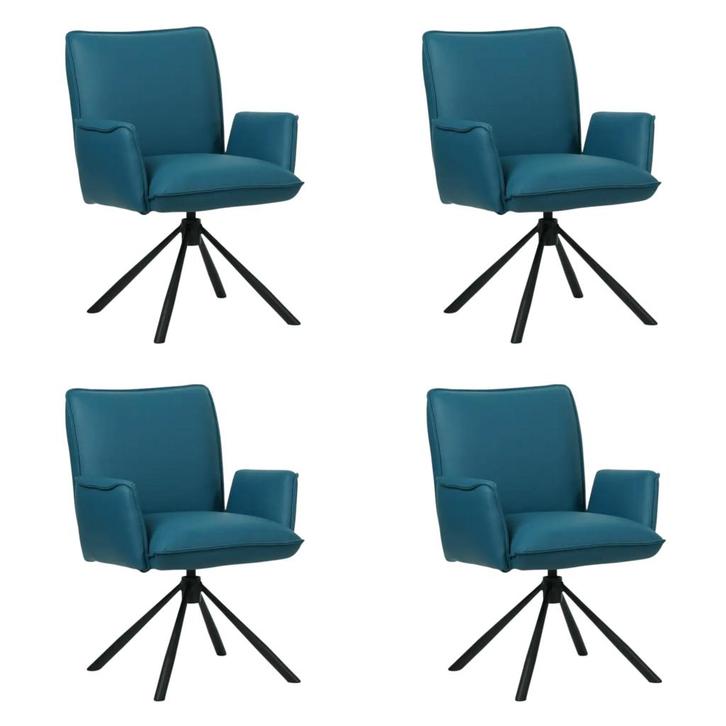 Set van 4 Leren draaibare eetkamerstoelen Elite - Toledo, Huis en Inrichting, Barkrukken, Nieuw, 1 kruk, Leer, 60 tot 90 cm, Ophalen of Verzenden