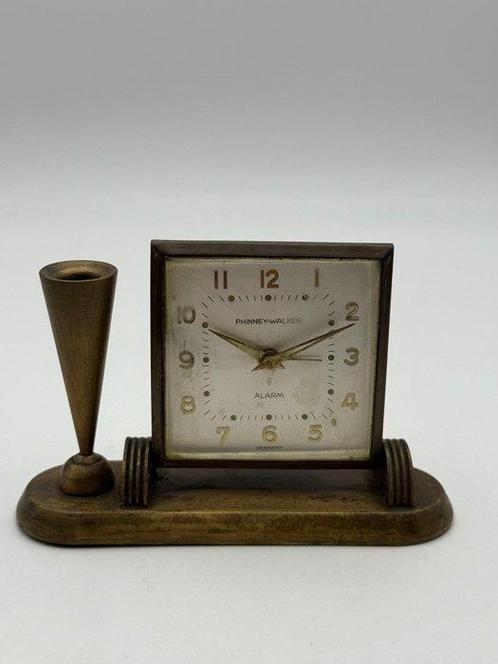 Horloge de table - phinney walker -   Laiton - 1950-1960 -, Antiek en Kunst, Curiosa en Brocante
