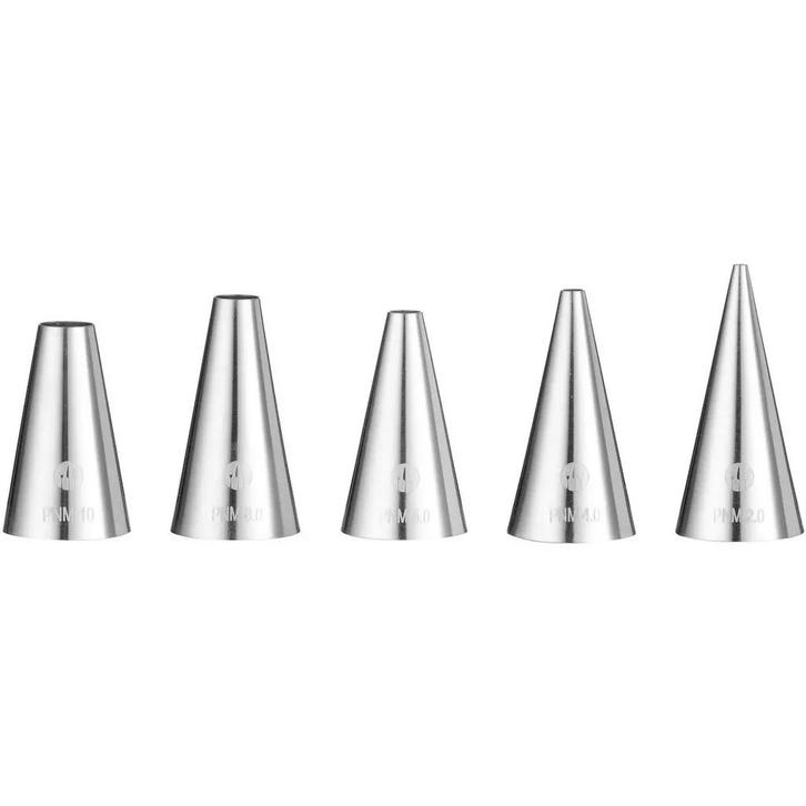 Spuitmondjes | RVS | 5-delig | Glad | Ø2/4/6/8/10mm HENDI, Zakelijke goederen, Horeca | Keukenapparatuur, Nieuw in verpakking