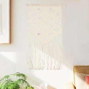 vidaXL Wandhanger macramé 40x80 cm katoen, Verzenden