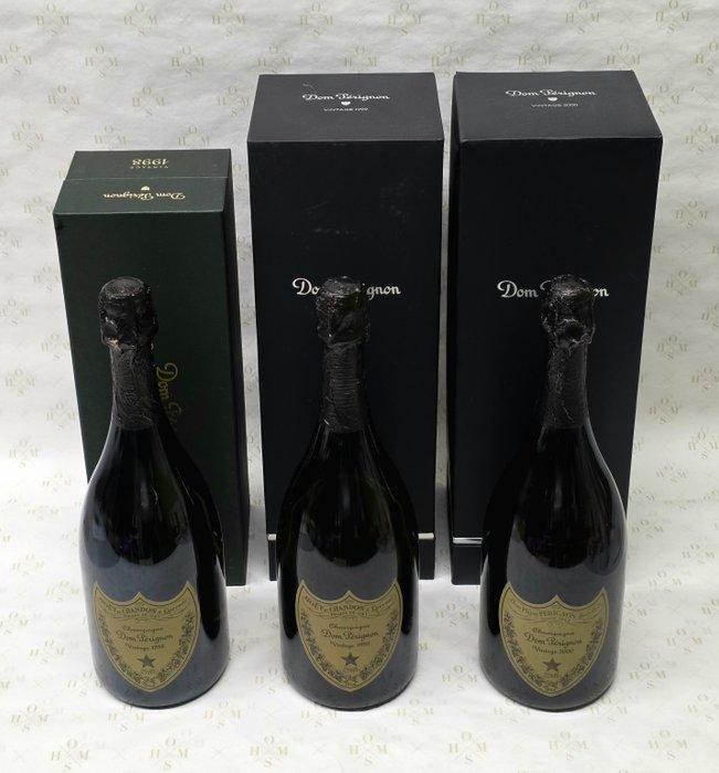 Dom Pérignon, 1998 & 1999 & 2000 - Champagne Brut - 3, Verzamelen, Wijnen
