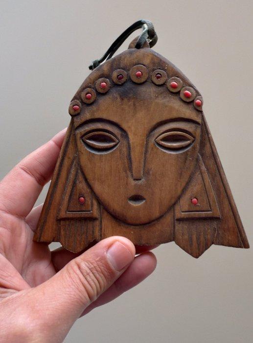 Mysterieuze houten antropomorfe sculptuur – La Regina, Antiek en Kunst, Curiosa en Brocante