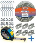 Waslijnpakket Emma 20 meter Waslijndraad, Tuin en Terras, Verzenden, Nieuw