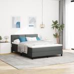 vidaXL Boxspring Bed met Matras Antraciet 140x190 cm Stof, Huis en Inrichting, Verzenden, Nieuw