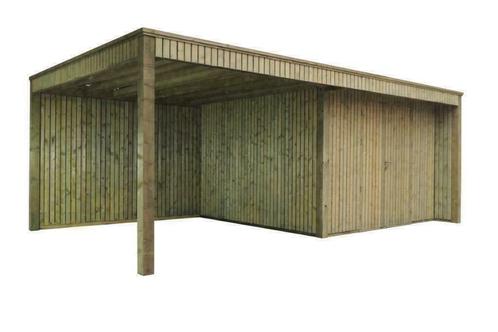 Tuinhuis met overdekt terras (jaloeziewanden) 3,63 x 6,24 m, Tuin en Terras, Tuinhuizen, 200 tot 400 cm, Zonder ramen, 500 cm of meer