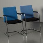 Comforto vergaderstoel, set van 2 stoelen, blauw / zwart,..., Huis en Inrichting, Stoelen, Gebruikt, Ophalen of Verzenden