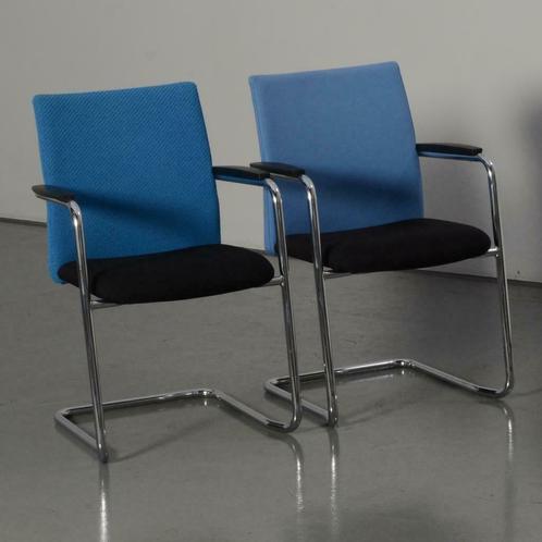 Comforto vergaderstoel, set van 2 stoelen, blauw / zwart,..., Maison & Meubles, Chaises, Enlèvement ou Envoi