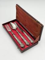 Bestekset (3) - Zilver - Minerva mark, Antiek en Kunst