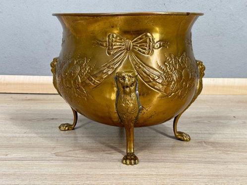 Mega grote mooie koperen bloembak - Pot de fleurs - Cuivre,, Antiek en Kunst, Curiosa en Brocante