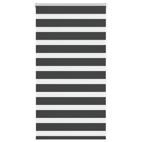 vidaXL Zebra rolgordijn 80x100 cm stofbreedte 75,9 cm zwart, Huis en Inrichting, Stoffering | Gordijnen en Lamellen, Nieuw, Verzenden