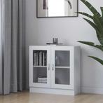 vidaXL Vitrinekast 82,5x30,5x80 cm bewerkt hout wit, Huis en Inrichting, Kasten | Boekenkasten, Verzenden, Nieuw