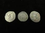 Oud-Romeins Brons Munt - Gallienus (3x) - 2.2 cm, Antiek en Kunst