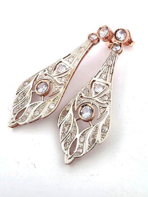 Zonder Minimumprijs - Oorbellen - 9 kt. Roségoud, Zilver, Handtassen en Accessoires, Oorbellen