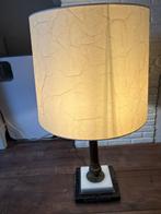 Staande lamp - Marmer, Messing, Metaal, Textiel