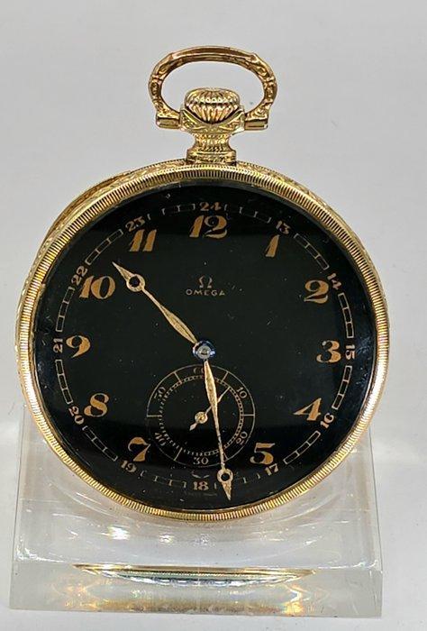 Omega - 14Kt. Lepine Frackuhr - Kal. 52 H5 - Streifengravur, Handtassen en Accessoires, Horloges | Heren
