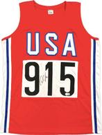 U.S.A - Atletiek - Carl Lewis - Rood Custom Jersey, Nieuw