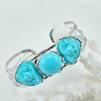 Turquoise - Zilver - Armband - Turquoise Americano, Antiek en Kunst