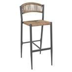 Barkrukken | EDEN | Rotan/Aluminium | Naturel | Donkergrijs, Verzenden, Nieuw in verpakking