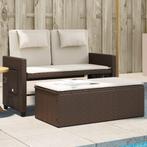 vidaXL Banc inclinable de jardin avec coussins marron, Verzenden