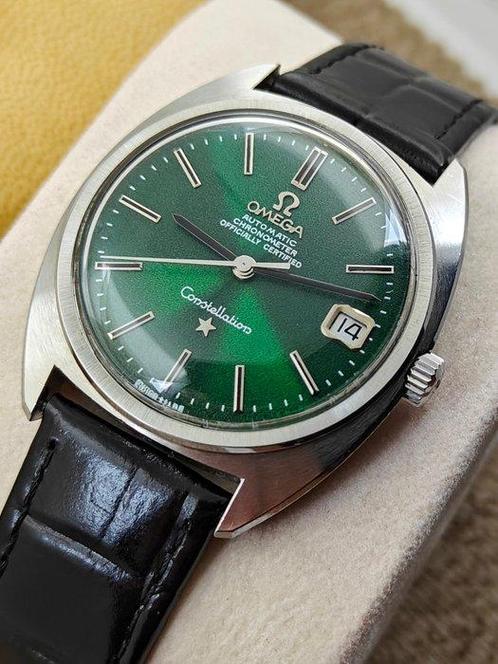 Omega - Constellation Green Automatic Chronometer, Handtassen en Accessoires, Horloges | Heren