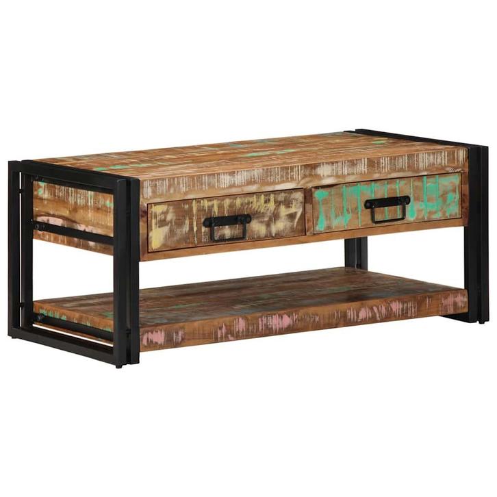 vidaXL Salontafel 90x50x38 cm massief gerecycled hout, Huis en Inrichting, Tafels | Salontafels, Nieuw, Verzenden
