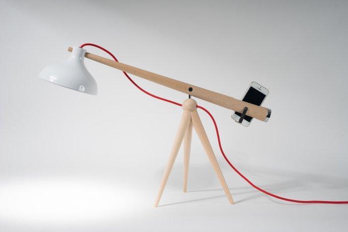 YUUE - Bureaulamp - Beuken, Antiek en Kunst, Kunst | Designobjecten