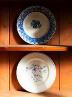 P. V.d. Brempt - Bord (2) - Porselein - Handgeschilderde