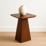 Salontafel Mangohout Salontafel Mick Vierkant Bruin 40x40 cm, Huis en Inrichting, Tafels | Salontafels, Verzenden, Vierkant, Nieuw