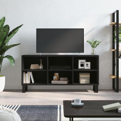 vidaXL Meuble TV noir 103,5x30x50 cm bois dingénierie, Maison & Meubles, Armoires | Mobilier de télévision, Neuf, Envoi