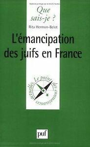LEmancipation des juifs en France von Hermon-Belot, Rit..., Livres, Livres Autre, Envoi