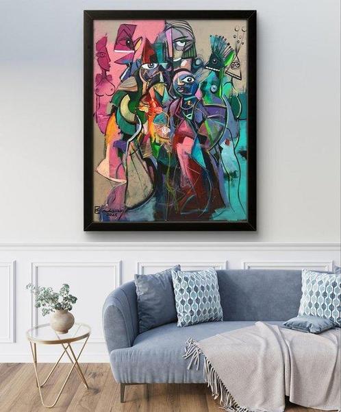 Andrzej Gudaski - Homeless people XXL, Antiek en Kunst, Kunst | Schilderijen | Modern