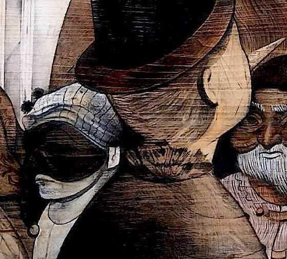 ILARIA LEGANZA - MANGIAFUOCO, IL PADRE PADRONE, Antiek en Kunst, Kunst | Schilderijen | Modern