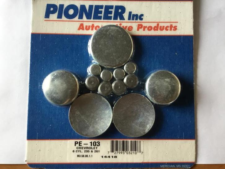 Vries plug set chevrolet 6 cyl. 235 & 261 cu. In., Auto-onderdelen, Motor en Toebehoren, Nieuw, Ophalen of Verzenden